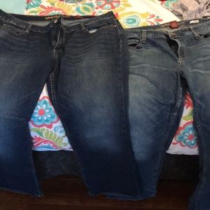 Two pairs of size 17 jeans